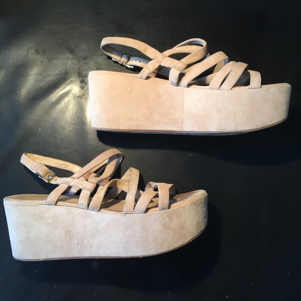 90s Chunky Retro Suede Platform Sandals